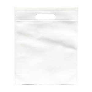 Τσάντα non woven με λαβή χούφτα( λευκό χρώμα) 25+10/30 εκ. (κιβώτιο 400 τμχ)